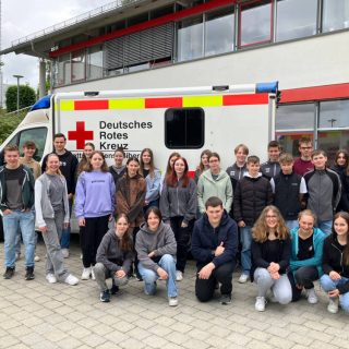 Ausflug der Schulsanis nach Biberach - Besuch der Integrierten Rettungsleitstelle des Landkreises Biberach